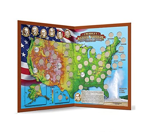 America's Natural Wonders National Park Quarters Collection Map 