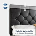thumbnail image 3 of Allewie Upholstered Queen Size Platform Bed Frame with 4 Storage Drawers and Headboard, Diamond Stitched Button Tufted, Black Brown, 3 of 8
