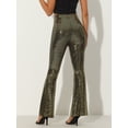 thumbnail image 3 of Unique Bargains Women's Sparkle Bell Bottoms Stretch Shiny Flare Sequin Pants XL Gold, 3 of 6