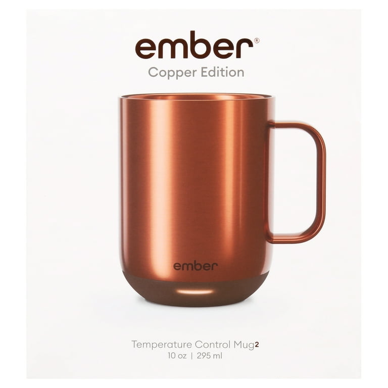 Ember Temperature Control Smart Mug 2, 10 oz, Copper, Up To Ember Temperature Control Smart Mug 2, 10 oz, Copper, Up To