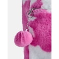 thumbnail image 3 of Justice Girls Faux Fur Rucksack Backpack, Pink Cow, 3 of 7