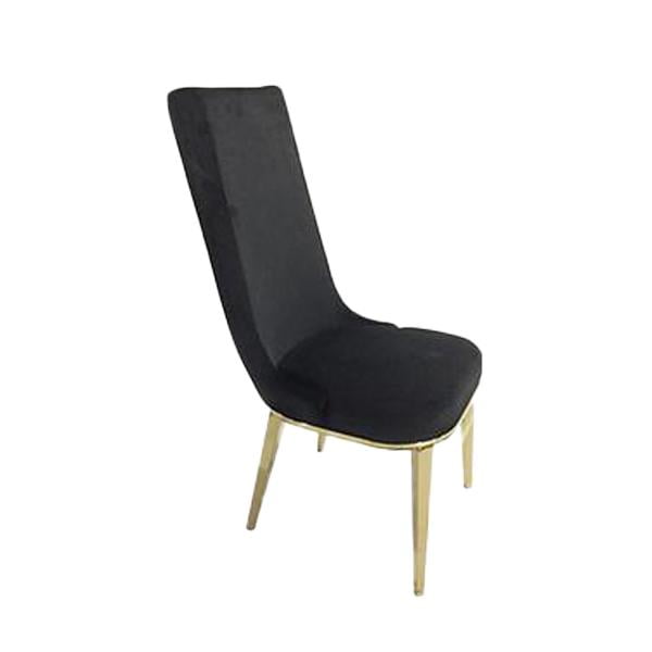 Silla Kessa Muebles Alicia Alta Velvet Negro Cha