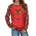 thumbnail image 4 of Women Christmas Sweatshirt Ugly Christmas Sweater Printed Long Sleeve Graphic Holiday Pullover Watermelon Red XL, 4 of 5