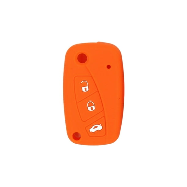 Speravity Funda de silicona para llave de coche, funda para llaves de vehículo, Protector antiarañazos, accesorios de actualización Automoción decorativa y accesorios Naranja