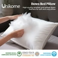 thumbnail image 3 of PYPUMSA Goose Down Pillows Standard Size Set of 2, 100% Cotton Pillow Cover Down proof Down Feather Pillows Hotel Collected Bedding Quilted Pillows, Gusseted, 2 Count, 3 of 6