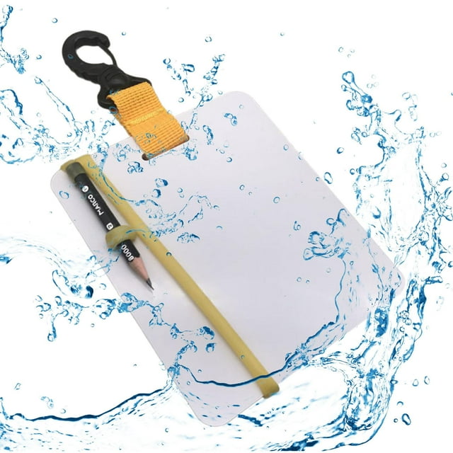 Pizarra de escritura subacuática, pizarra de escritura de buceo, cuaderno de tablero de escritura, pizarra de buceo de escritura impermeable para