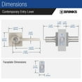 thumbnail image 2 of Brinks Contemporary Keyed Entry Lever Doorknob, Satin Nickel, 2 of 7