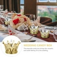 thumbnail image 3 of WORGEOUS 24pcs Delicate Crown Crown Forma Boda Cajas de Dulces Cajas de envasado de caramelo (Dorado), 3 of 7
