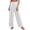 White, variant on SeekIslam Women's Solid Color Business Pants Casual Wide Leg High Waist Casual Pants | Lightweight and Breathable, Wide Elastic Belt