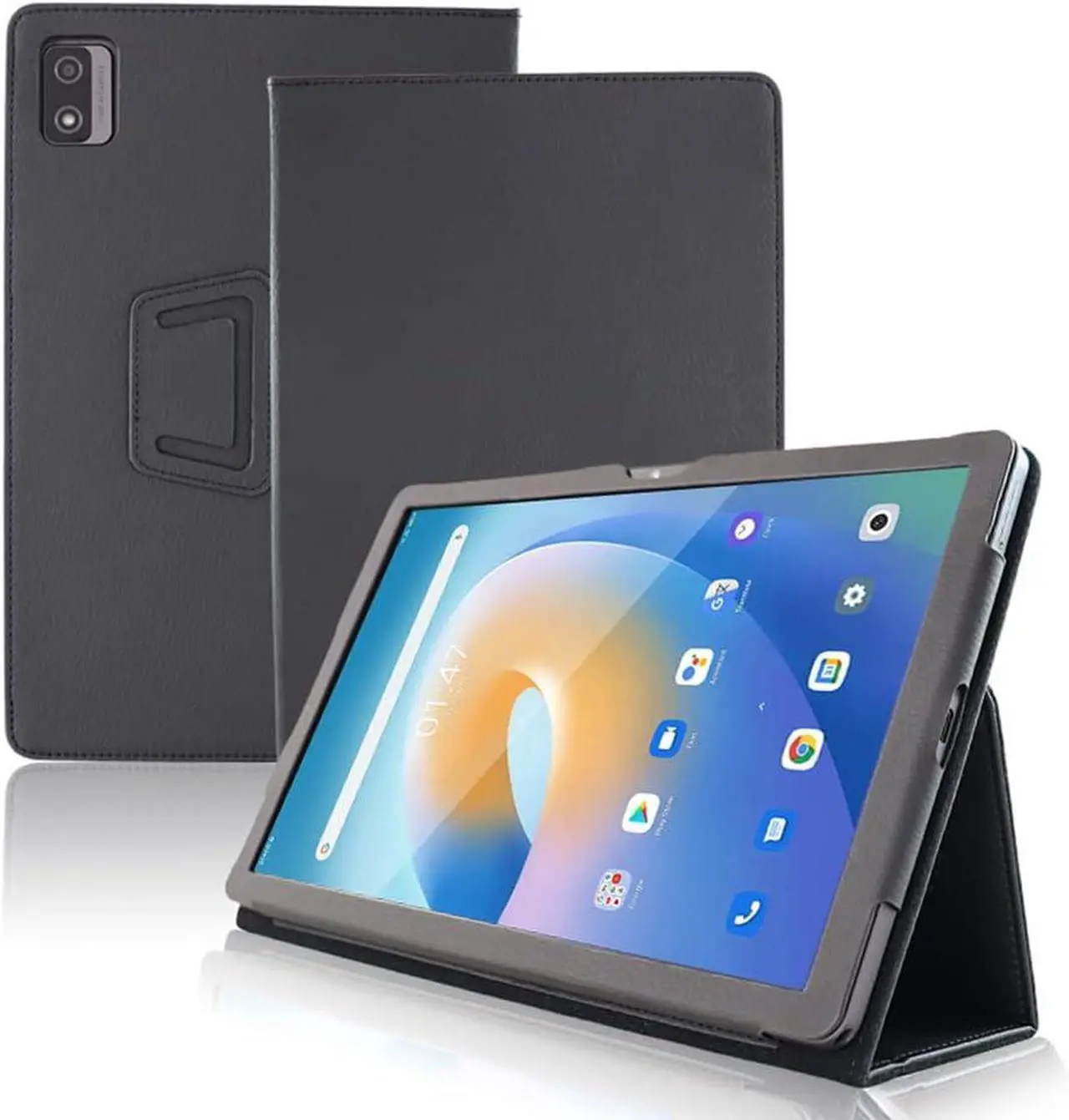 Tablet Case Compatible with Blackview Tab 12 / Blackview Tab 13, Premium PU Leather Folio Folding Stand Protective Tablet Case Cover with Hand Strap for Blackview Tab 12/ Blackview Tab 13