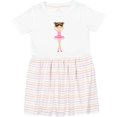 thumbnail image 3 of Inktastic Ballerina with Two Buns Girls Toddler Dress, 3 of 5