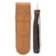 thumbnail image 1 of Soporte para cuchilla de afeitar Manual para hombre, estante plegable para cuchillos de afeitar con bolsa de almacenamiento de cuero PU, 1 of 8