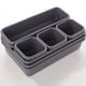 thumbnail image 1 of Organizador de cajones transparente gris con divisor de almacenamiento y bandeja de almacenamiento con 3 tamaños de compartimentos para cubiertos, cosméticos y joyas, para cocina, dormitorio y baño., 1 of 5