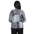 thumbnail image 2 of Alfred Dunner Womens Petite Split Neck Animal Patch Top, 2 of 6