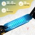thumbnail image 5 of 600W Electric Scooter for Adults, Up to 25MPH and 22-30Miles Long-Range, 10'' Air Tires, Foldable Commuting Escooter with Double Braking System and App Yellow, 5 of 8