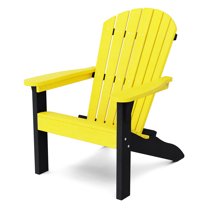Wildridge Heritage Sunset Adirondack Chair, Lemon Yellow and Black, Outdoor Weather Resistant Poly Patio Furniture