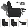 Easyfashion Fabric Push Back Theater Recliner Chair with Footrest