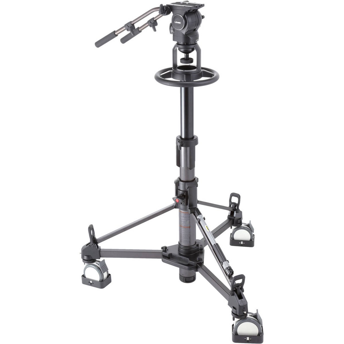 Libec RSP-750PD(S) Professional Pedestal System for Studio Broadcasting with RHP75 Head P110 Pedestal Extra PH-8B Handle Supports 37.5 lbs (Includes DL-10B Dolly)