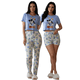 thumbnail image 1 of Pijama De 3 Piezas Mujer Pantalon Short Y Playera A Juego, 1 of 5