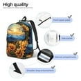 thumbnail image 4 of Yiaed Sunset Sky Sunflower Print Backpack, Premium Laptop Backpack, Travel Backpack for Women, Lightweight Backpacks, Comfortable Back Pack-Small, 4 of 5