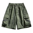 thumbnail image 2 of Zylanna Men's Swim Trunks, Quick Dry Elastic Waist Solid Color with Pockets Beach Board Shorts Green, 2 of 4