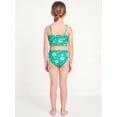 thumbnail image 3 of Ocean Gear Girls Two Piece Lime Hibiscus Swim Set, Sizes 4-18, 3 of 4