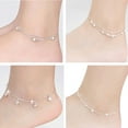thumbnail image 2 of UDIYO Women Star Heart Beads Ankle Chain Bracelet Barefoot Sandal Anklet&nbsp;Foot Jewelry, 2 of 7
