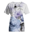 thumbnail image 2 of Gibobby Blusa Casual de Mujer Túnica informal para mujer, cuello redondo, camiseta estampada, camiseta manga corta, blusa superior(J,CH), 2 of 5