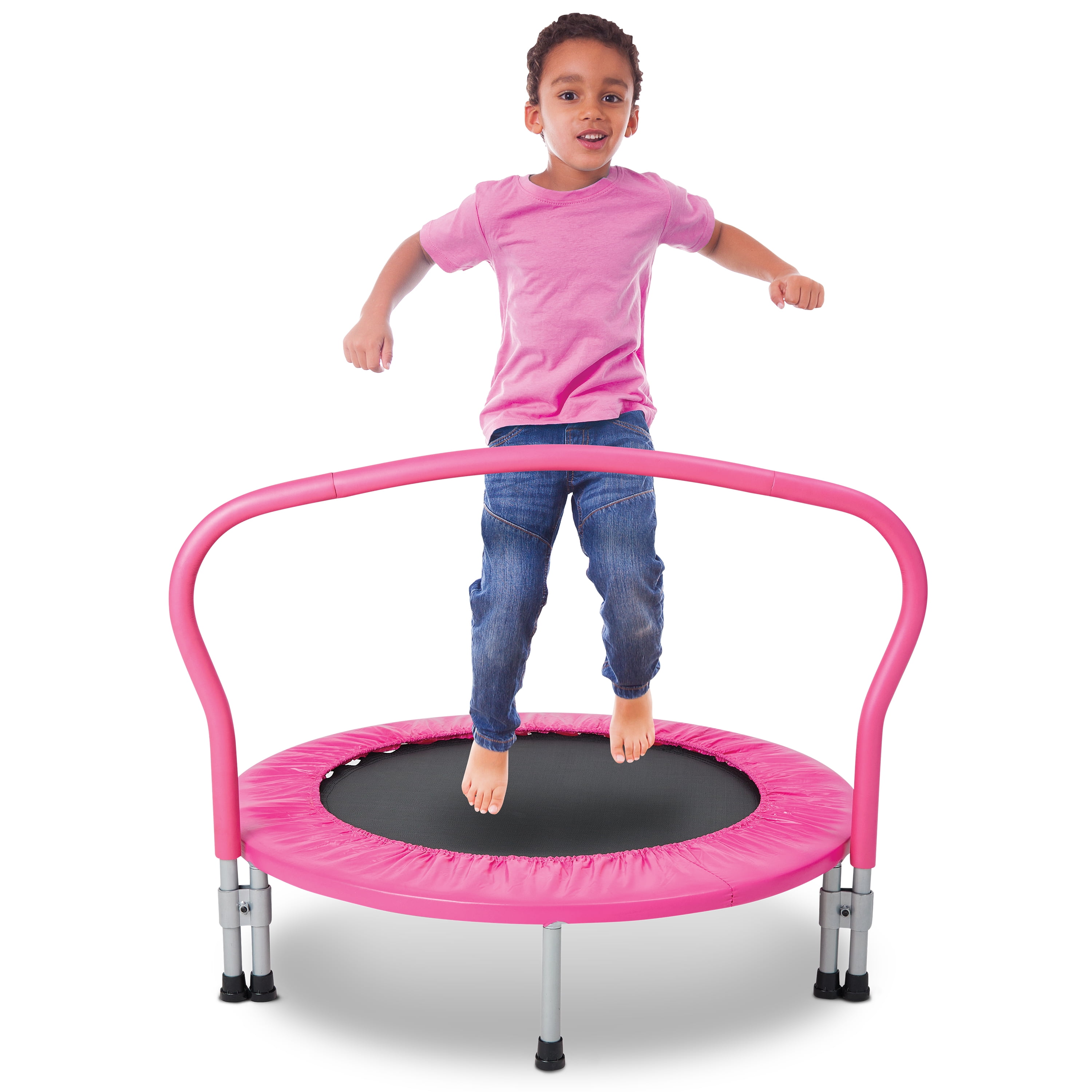 Chad Valley Chad Valley Kid's 2ft Indoor Trampoline Pink With Provide Improved Safety NEW 7426823477240 