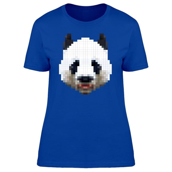 Cool Pixel Panda Head T-Shirt Women -Image by Shutterstock, Female x-Large