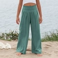 thumbnail image 7 of LADIGASU Girls Pants Casual Smocked High Waist Pant Loose Wide Leg Long Trousers 4-14 Years, 7 of 7