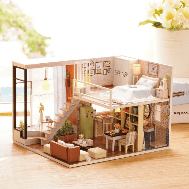 Walmart miniature dollhouse best sale furniture