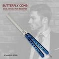 thumbnail image 4 of YOPTOP Foldable Comb Practice Training Butterfly Knife Hairdressing Tool (Green),blue, 4 of 8
