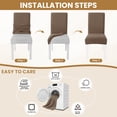 thumbnail image 6 of JIATER 100% Waterproof Dining Chair Covers Stretch Chair Slipcovers Protector Set of 4,Light Coffee, 6 of 8