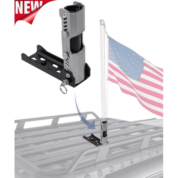 NIXFACE Flag Pole Mount for Truck SUV with T-Slot Roof Rack Basket Bed Rack Platform NEW