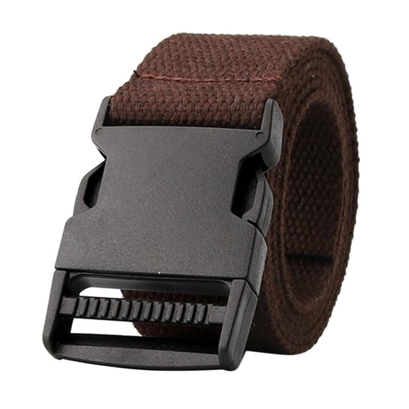 Cinturón táctico de lona para exteriores, ideal para viajes, policía, pantalones vaqueros, etc. café