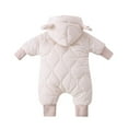 thumbnail image 4 of Odeerbi Baby Girls Boys Clothes Baby Rompers Autumn Winter Toddler Long-Sleeve Padded Hooded Romper Suit, 4 of 6