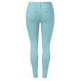 thumbnail image 7 of HNMKIU Pants for Women Classic Solid Color Fit Tight Pencil Denim Jeans with Pockets Stretchy Trousers for Women Light Blue,M, 7 of 7