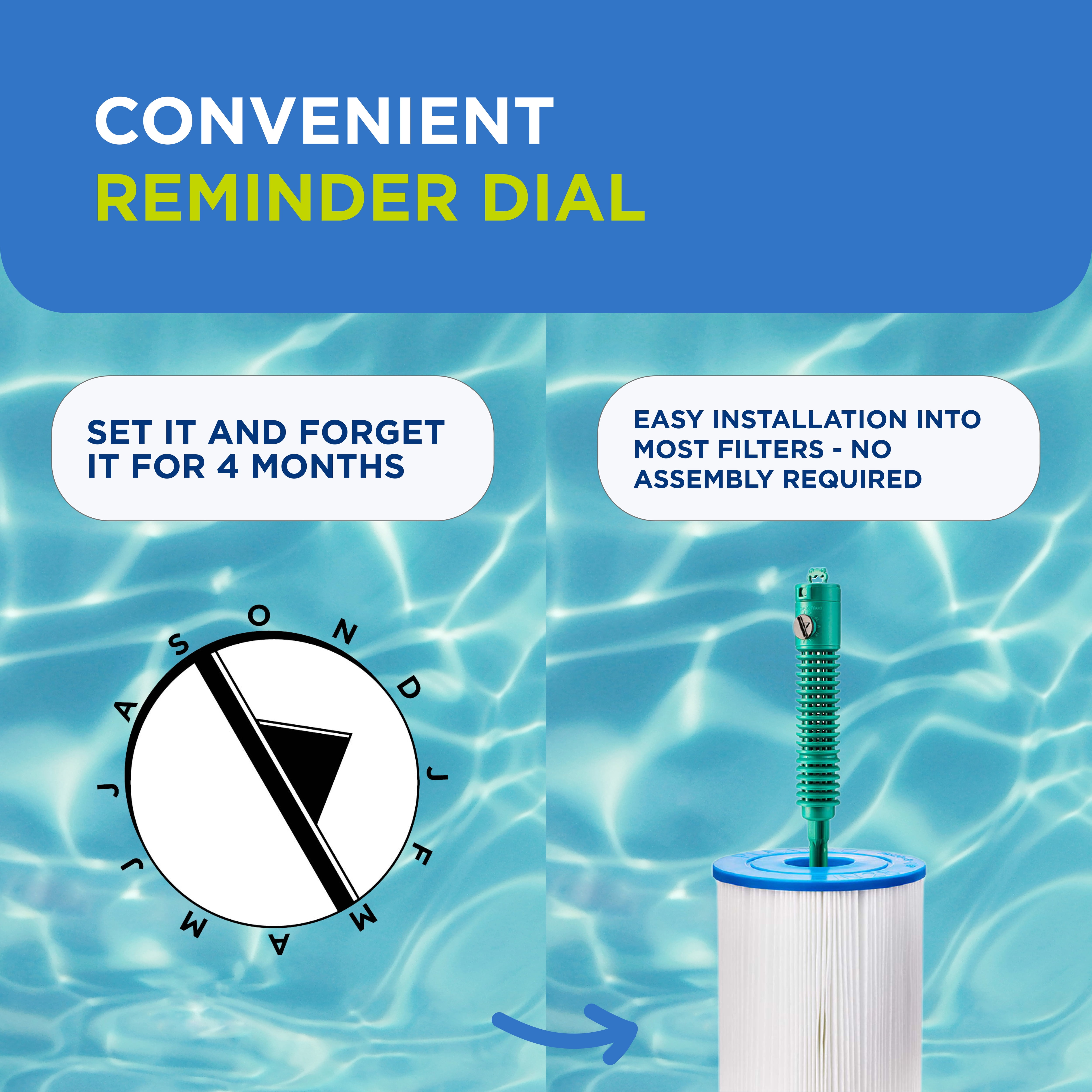 FROG Filter Mate for Hot Tubs - Prefilled Sanitizing Mineral Dispenser Stick - Easy Installation into Filters for Easy Hot Tub Treatment & Water Maintenance