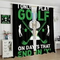 thumbnail image 4 of Golf Curtains & Drapes Sports Theme Curtains Ball Gaming Blackout Curtains Boys Teens Men Golf Club for Home Kitchen Livingroom Coffee Room Window Curtain 2Panel 84" W X 84" L, 4 of 6