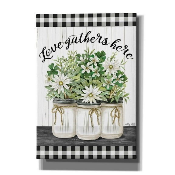 Epic Graffiti 'Love Gathers Here' by Cindy Jacobs, Canvas Wall Art, 18"x26"