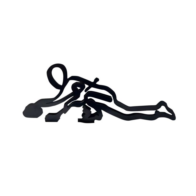 Xihbxyly Ventas de Liquidación de Hoy Escultura de Línea de Atleta Metal Simples Deportes Decoración de Hierro Forjado