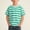 Mint Green, variant on OGLCCG Boys Striped T Shirts Kids Fashion Crewneck Short Sleeve Loose Summer Tees Tops Classic Casual Cotton Tshirts 1-14 Years