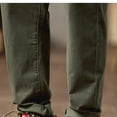 thumbnail image 4 of FRSASU Men's Casual Pants Regular Fit Retro Stretch Cotton Fashion Trousers Tapered Chino Western Gurkha Pants Army Green, 4 of 9