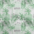 thumbnail image 1 of oneOone Cotton Jersey Green Fabric Tropical Tree With Geometric Texture Sewing Material Print Fabric By The Yard 58 Inch Wide, 1 of 4