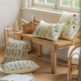 thumbnail image 5 of Hand - Embroidered Wildflower Throw Pillow - Intricate Floral Embroidery, Ultra - Soft Cotton Blend, Nature - Inspired Artistry for Cozy Home Decor, Farmhouse & Boho Aesthetic Elevation, 5 of 8