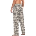 thumbnail image 6 of FREEAMG Brown Desert Digital Camouflage Pajama Pants for Men, Men's Separate Bottoms, Comfortable Lounge Pants for Men（243）, 6 of 7