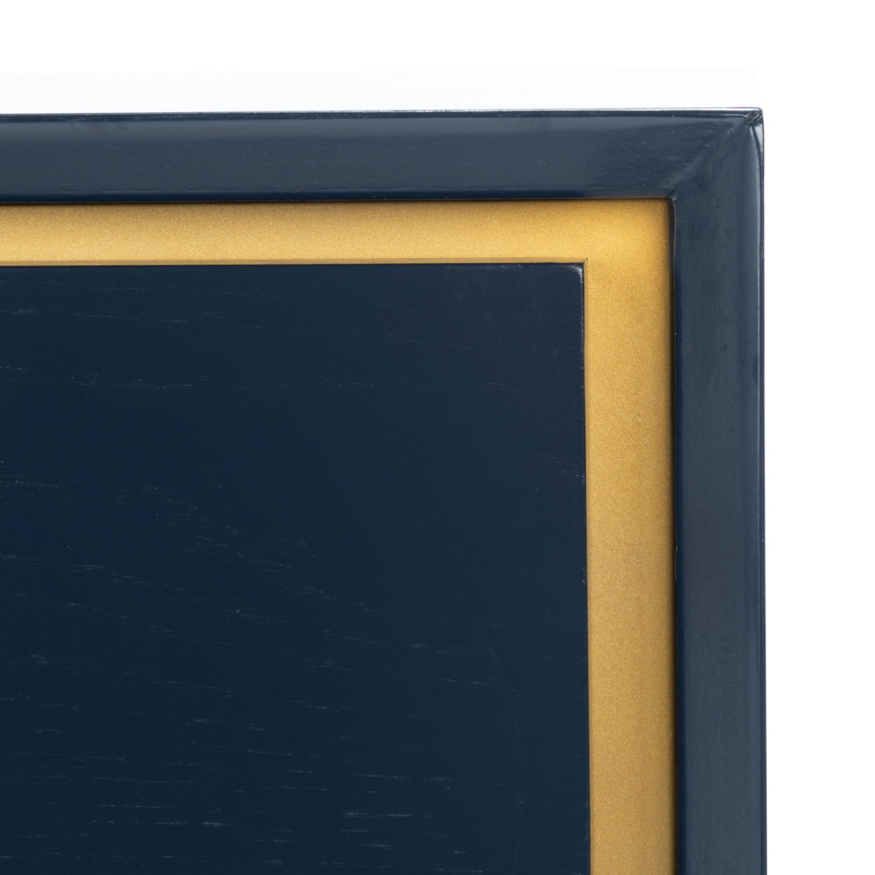 SAFAVIEH Fenno Glam 2 Drawer Nightstand, Dark Teal/Brass