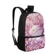 thumbnail image 6 of Uorisanigo Cherry Blossom Cat 17 inch Kids Backpack School 5-15 with Side Mesh Pocket Casual Basic Bookbag Travel Rucksack for Elementary Kindergarten Preschool Student School Bag, 6 of 6