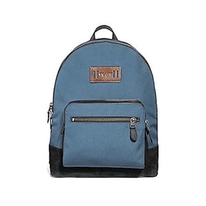 Image of New  Coach F27609 West Cordura Backpack Leather Accents Denim Blue